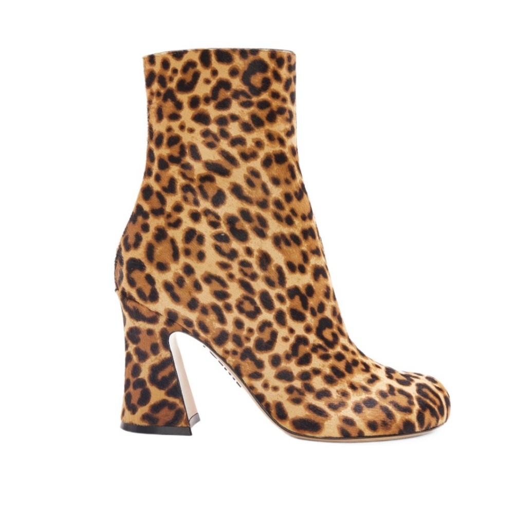 Loewe Callie Booties in Leopard Hairy Calf - size 39